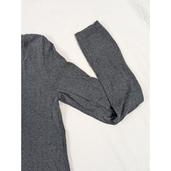 GAP Top blouse Women's Size Small Gray  Zip Back Knit cotton nylon cashmere - Picture 8 of 15